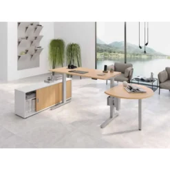 XBHM 19 SS | Schreibtisch 180 x 80 elektrisch höhenverstellbar Ahorn