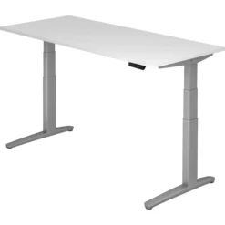 XBHM 19 SS | Schreibtisch 180 x 80 elektrisch höhenverstellbar Weiß