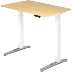 XBHM 12 WC | Schreibtisch 120 x 80 elektrisch höhenverstellbar Ahorn