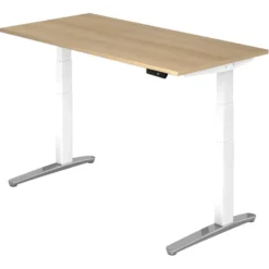 XBHM 16 WC | Schreibtisch 160 x 80 elektrisch höhenverstellbar Eiche