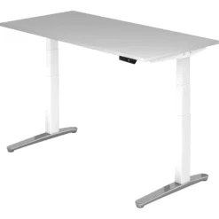 XBHM 16 WC | Schreibtisch 160 x 80 elektrisch höhenverstellbar Grau