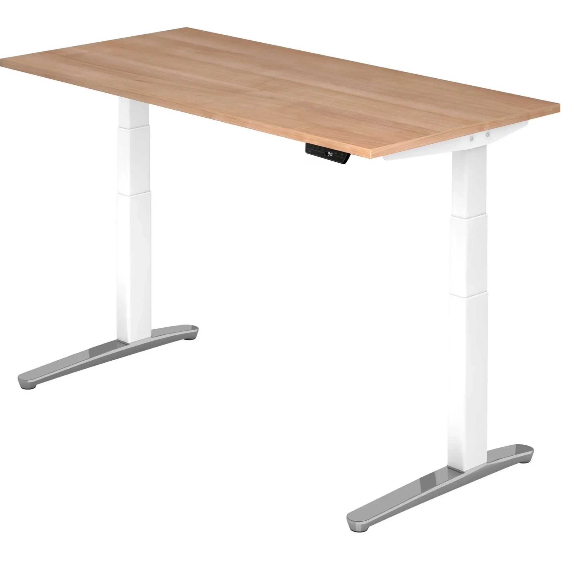 XBHM 16 WC | Schreibtisch 160 x 80 elektrisch höhenverstellbar Nussbaum
