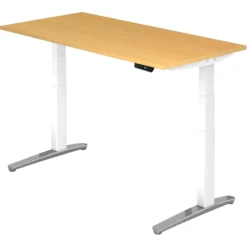 XBHM 16 WC | Schreibtisch 160 x 80 elektrisch höhenverstellbar Buche