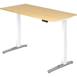 XBHM 16 WC | Schreibtisch 160 x 80 elektrisch höhenverstellbar Ahorn