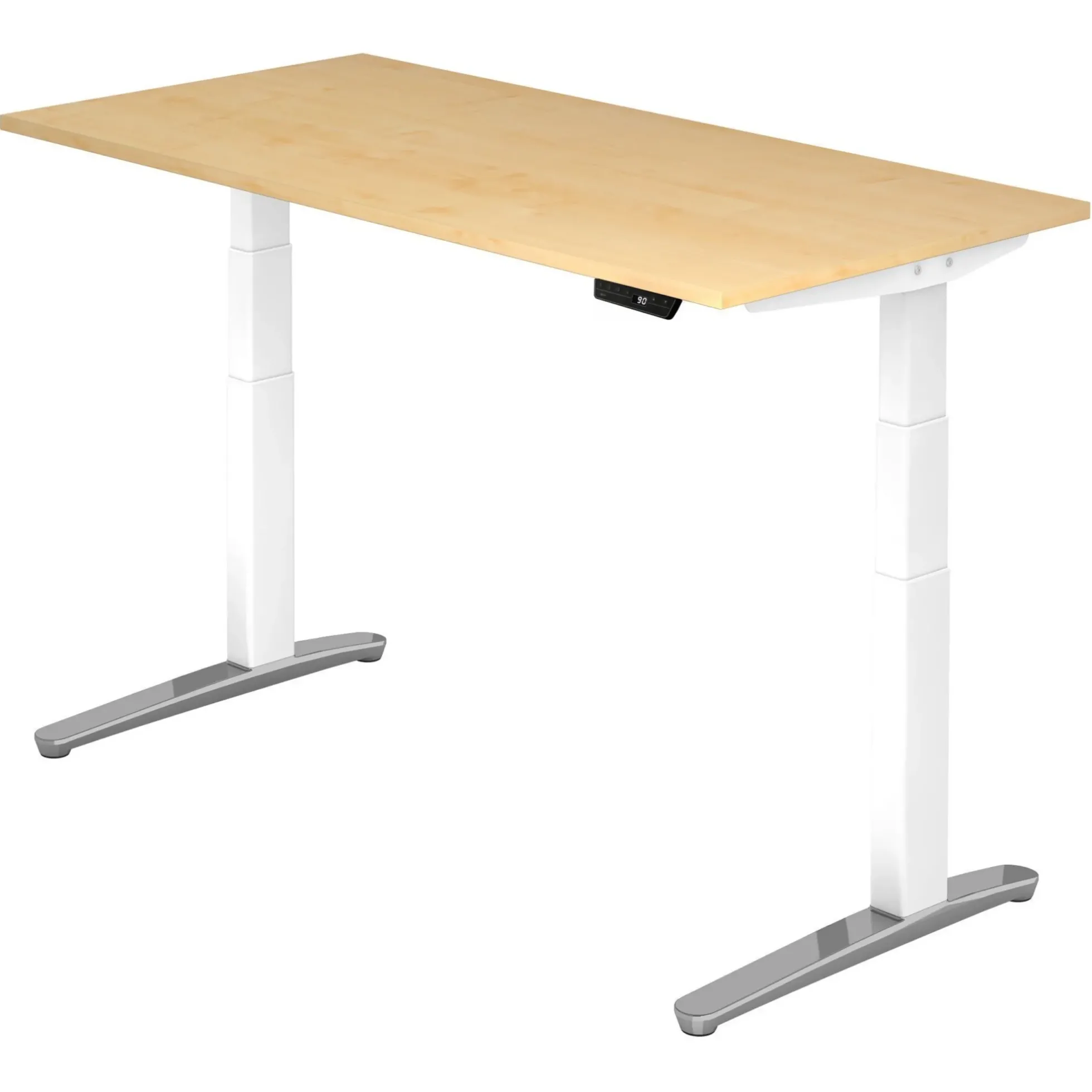 XBHM 16 WC | Schreibtisch 160 x 80 elektrisch höhenverstellbar Ahorn