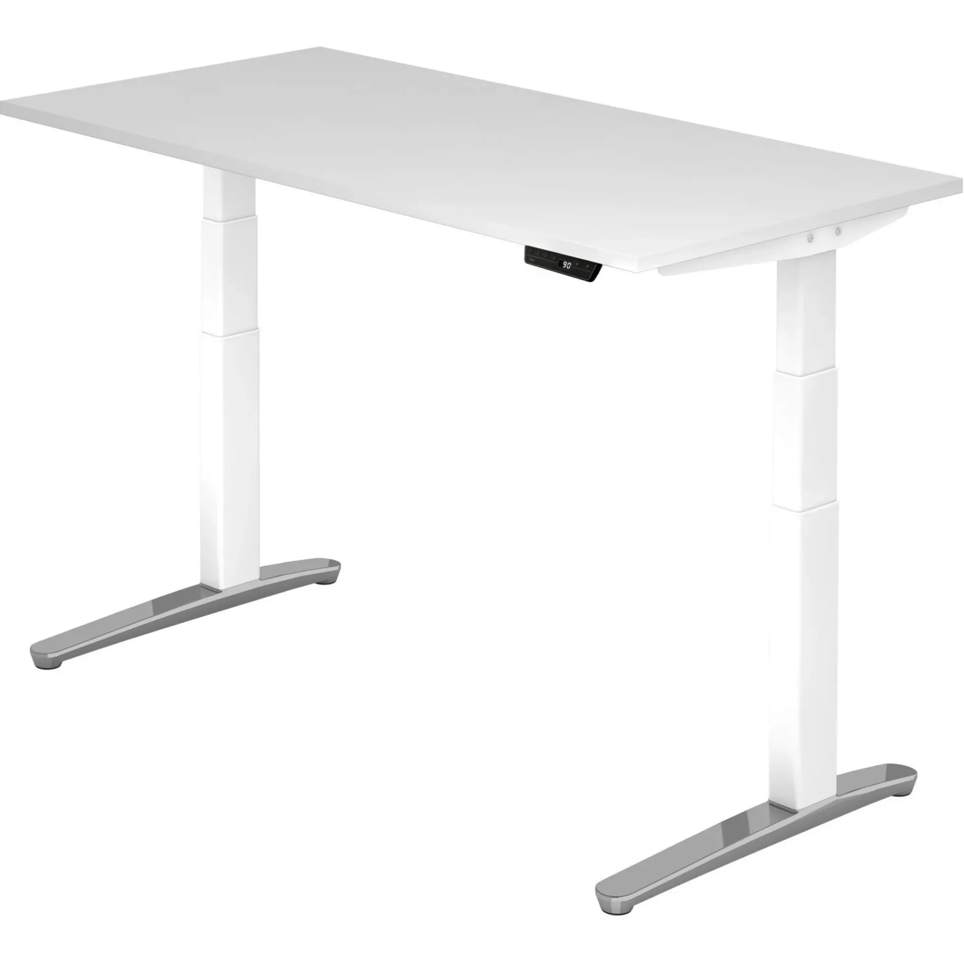 XBHM 16 WC | Schreibtisch 160 x 80 elektrisch höhenverstellbar Weiß