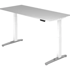 XBHM 19 WC | Schreibtisch 180 x 80 elektrisch höhenverstellbar Grau