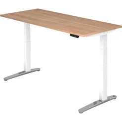XBHM 19 WC | Schreibtisch 180 x 80 elektrisch höhenverstellbar Nussbaum