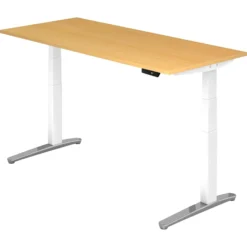 XBHM 19 WC | Schreibtisch 180 x 80 elektrisch höhenverstellbar Buche