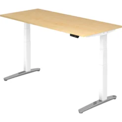 XBHM 19 WC | Schreibtisch 180 x 80 elektrisch höhenverstellbar Ahorn