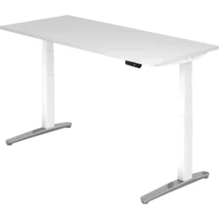 XBHM 19 WC | Schreibtisch 180 x 80 elektrisch höhenverstellbar Weiß