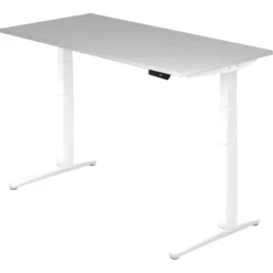 XBHM 16 WW | Schreibtisch 160 x 80 elektrisch höhenverstellbar Grau