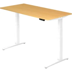 XBHM 16 WW | Schreibtisch 160 x 80 elektrisch höhenverstellbar Buche