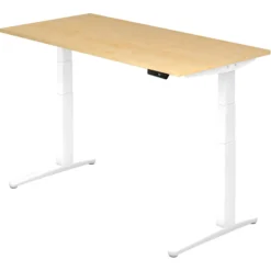 XBHM 16 WW | Schreibtisch 160 x 80 elektrisch höhenverstellbar Ahorn