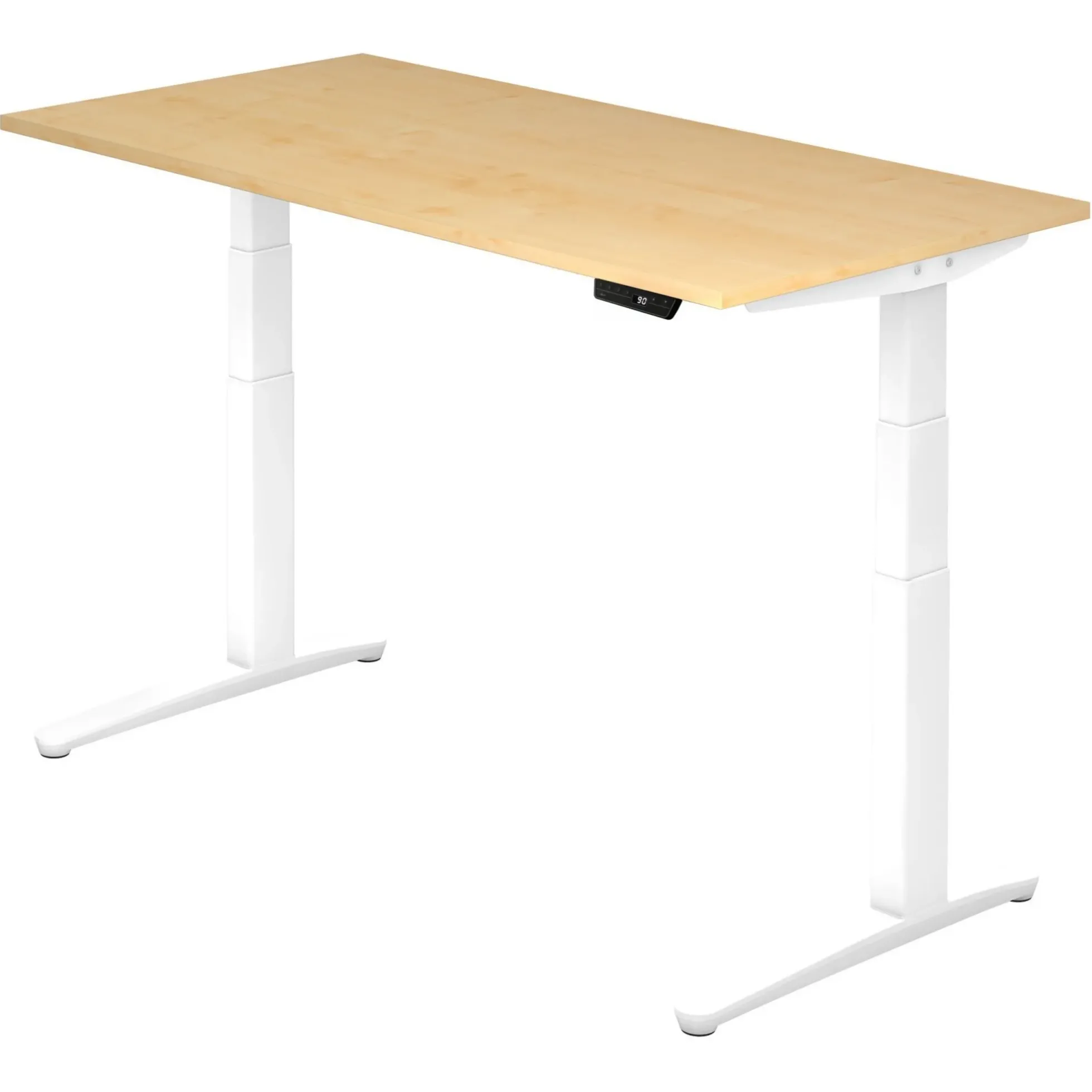 XBHM 16 WW | Schreibtisch 160 x 80 elektrisch höhenverstellbar Ahorn