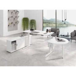 XBHM 16 WW | Schreibtisch 160 x 80 elektrisch höhenverstellbar Weiß