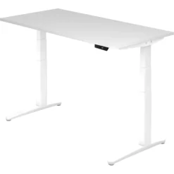 XBHM 16 WW | Schreibtisch 160 x 80 elektrisch höhenverstellbar Weiß