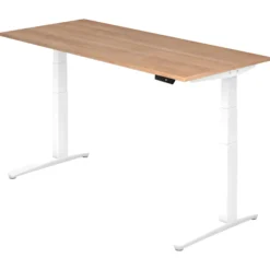 XBHM 19 WW | Schreibtisch 180 x 80 elektrisch höhenverstellbar Nussbaum