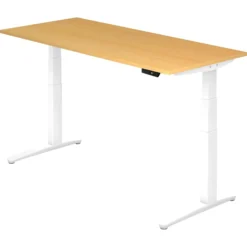 XBHM 19 WW | Schreibtisch 180 x 80 elektrisch höhenverstellbar Buche
