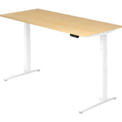 XBHM 19 WW | Schreibtisch 180 x 80 elektrisch höhenverstellbar Ahorn