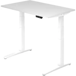XBHM 12 WW | Schreibtisch 120 x 80 elektrisch höhenverstellbar Weiß