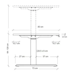 XDKB 19 G | Schreibtisch Grau