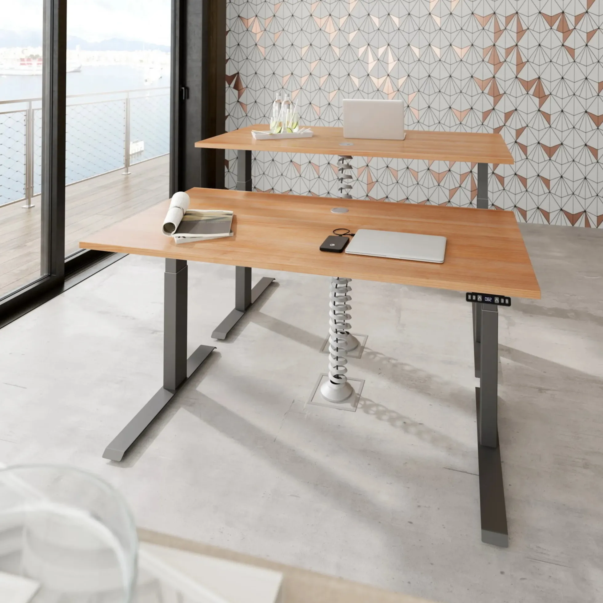 XDKB 19 G | Schreibtisch Nussbaum