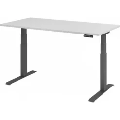 XDKB 16 G | Schreibtisch 160 x 80 elektrisch höhenverstellbar Grau