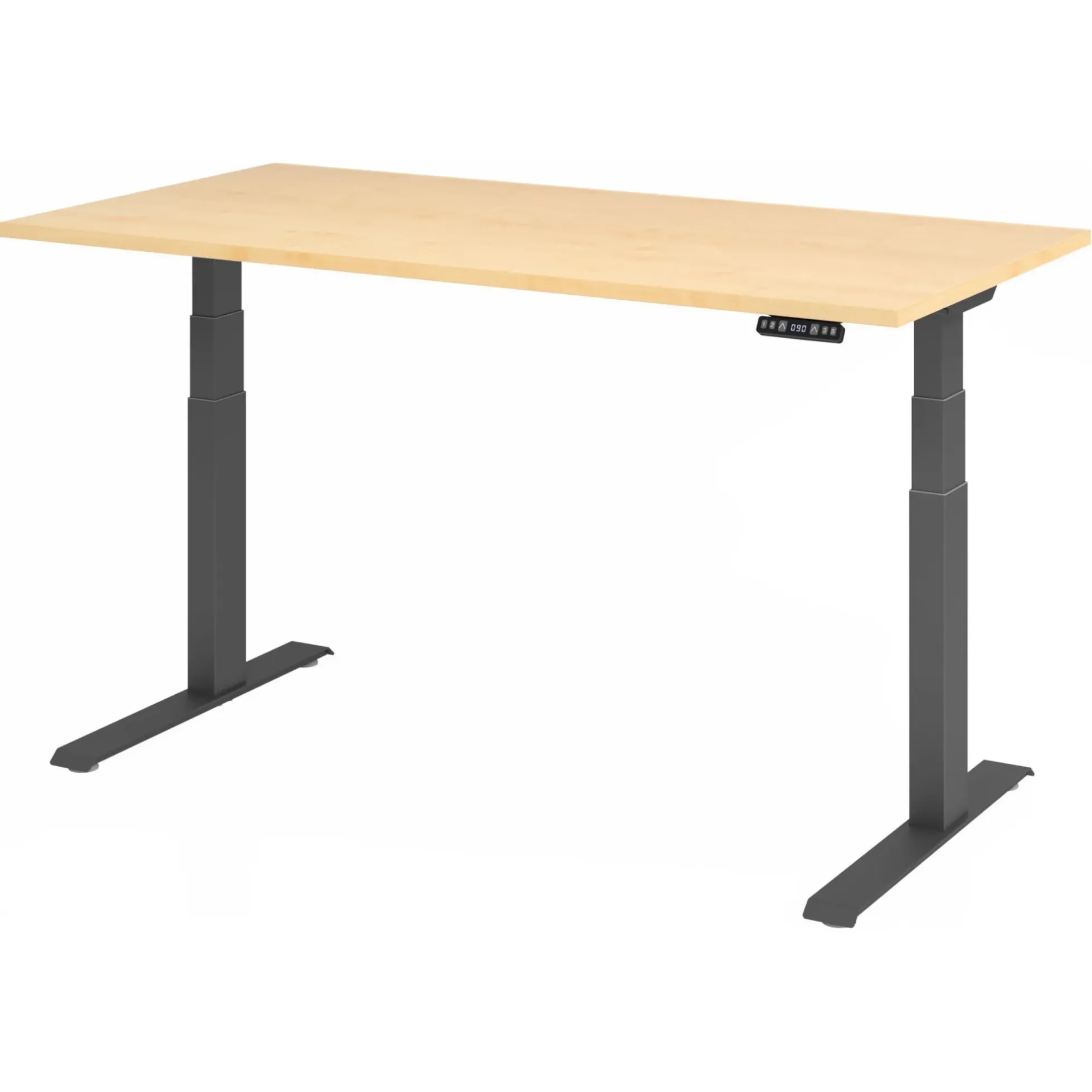 XDKB 16 G | Schreibtisch 160 x 80 elektrisch höhenverstellbar Ahorn