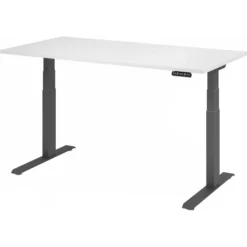 XDKB 16 G | Schreibtisch 160 x 80 elektrisch höhenverstellbar Weiß