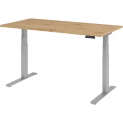 XDKB 16 S | Schreibtisch 160 x 80 elektrisch höhenverstellbar Asteiche