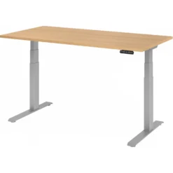 XDKB 16 S | Schreibtisch 160 x 80 elektrisch höhenverstellbar Eiche