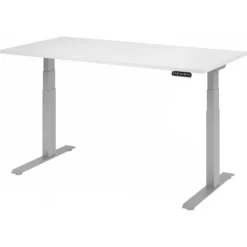 XDKB 16 S | Schreibtisch 160 x 80 elektrisch höhenverstellbar Weiß