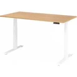 XDKB 16 W | Schreibtisch 160 x 80 elektrisch höhenverstellbar Eiche