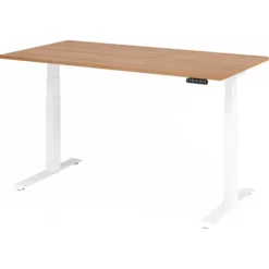 XDKB 16 W | Schreibtisch 160 x 80 elektrisch höhenverstellbar Nussbaum