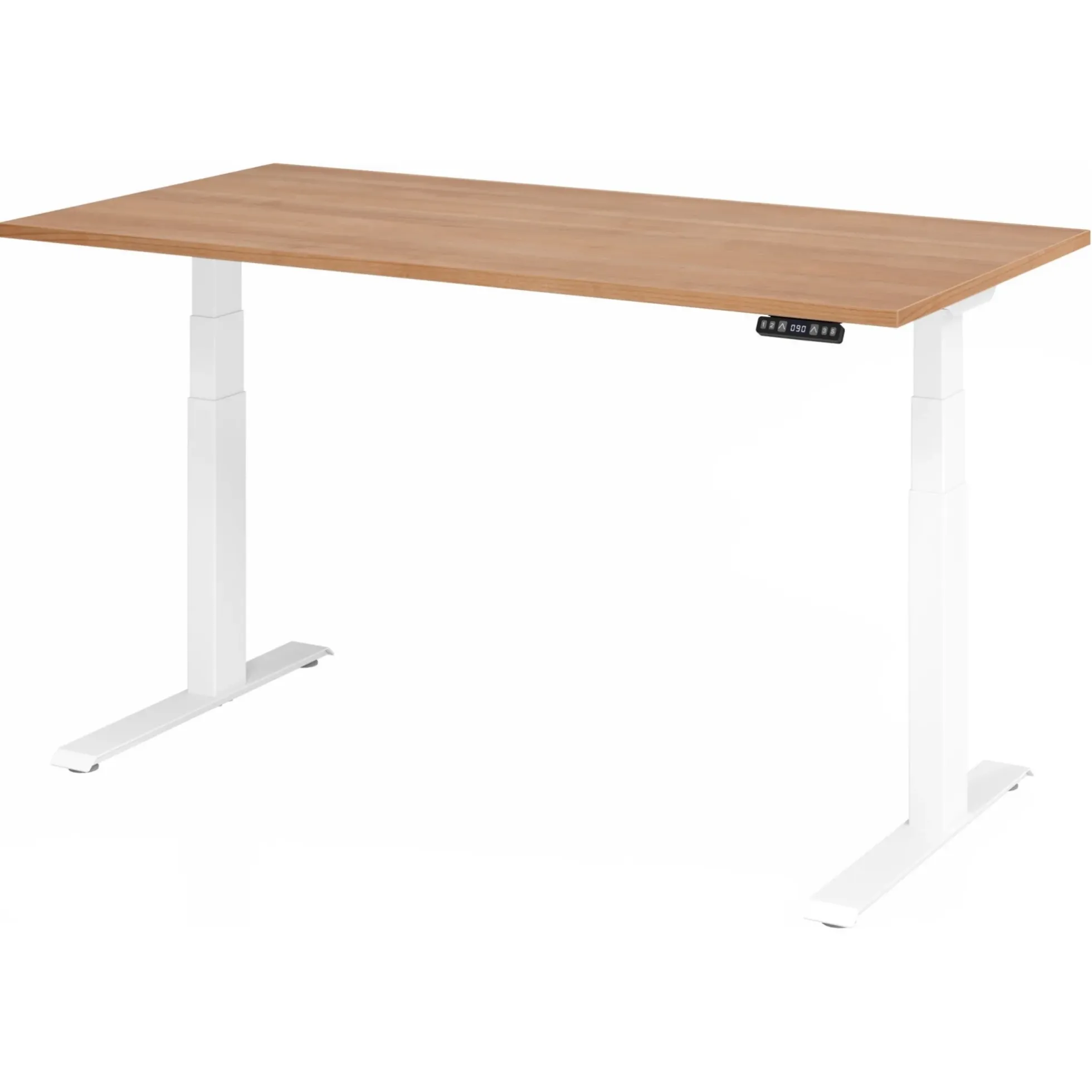 XDKB 16 W | Schreibtisch 160 x 80 elektrisch höhenverstellbar Nussbaum