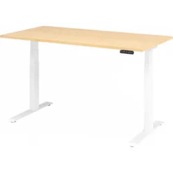 XDKB 16 W | Schreibtisch 160 x 80 elektrisch höhenverstellbar Ahorn