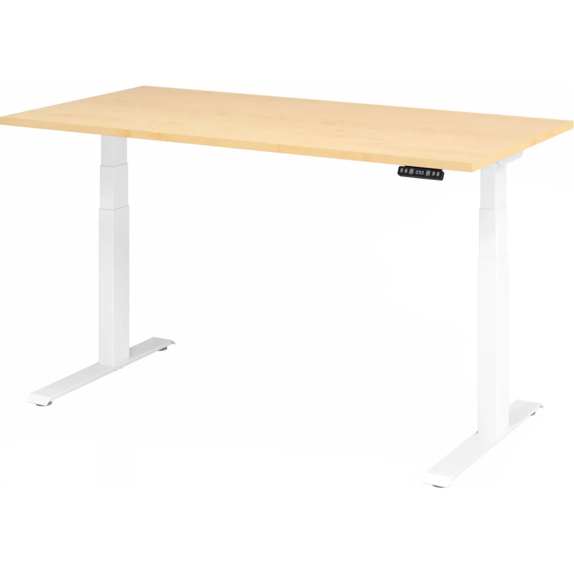 XDKB 16 W | Schreibtisch 160 x 80 elektrisch höhenverstellbar Ahorn