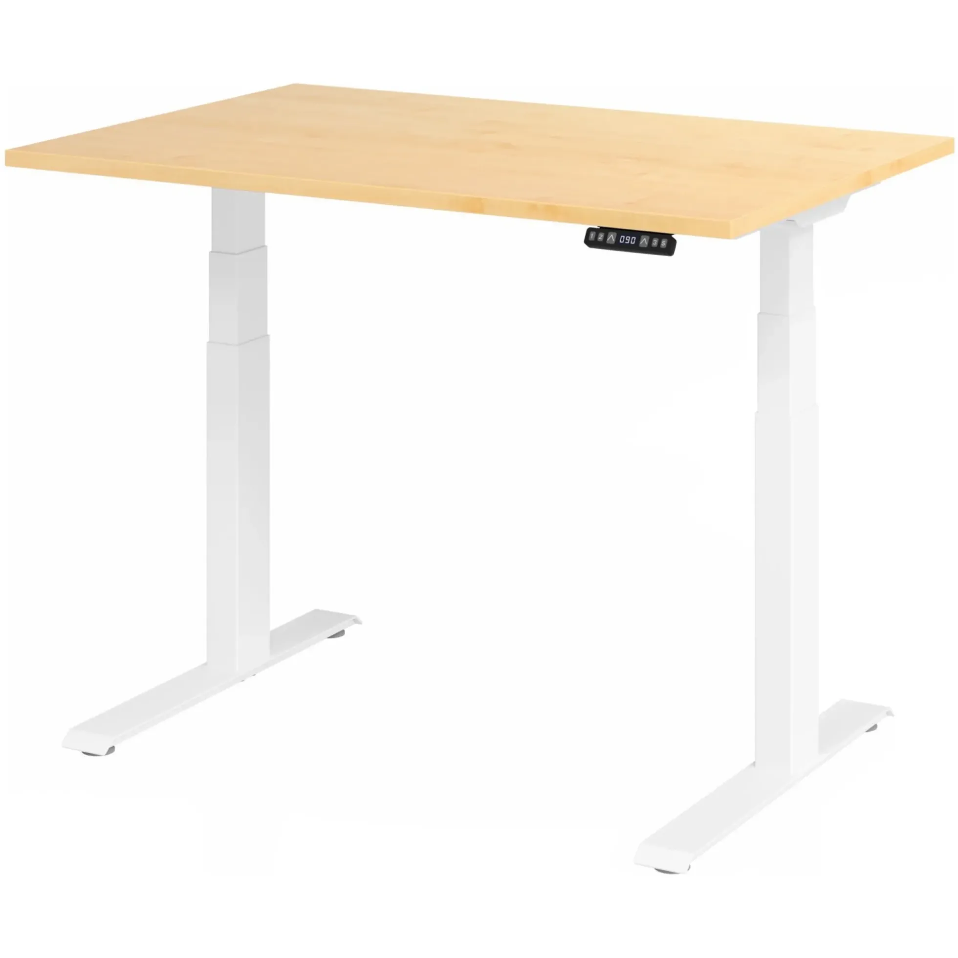 XDKB 12 W | Schreibtisch 120 x 80 elektrisch höhenverstellbar Ahorn
