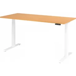 XDKB 19 W | Schreibtisch 180 x 80 elektrisch höhenverstellbar Buche