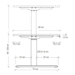 XDKB 19 W | Schreibtisch 180 x 80 elektrisch höhenverstellbar Buche