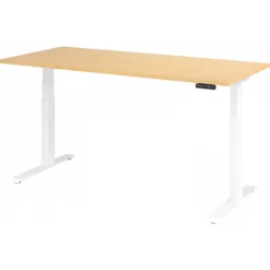 XDKB 19 W | Schreibtisch 180 x 80 elektrisch höhenverstellbar Ahorn