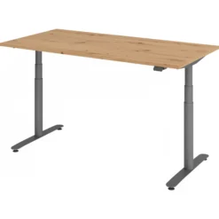 XDLR 16 G | Schreibtisch 160 x 80 elektrisch höhenverstellbar Asteiche