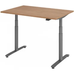 XDLR 12 G | Schreibtisch 120 x 80 elektrisch höhenverstellbar Nussbaum
