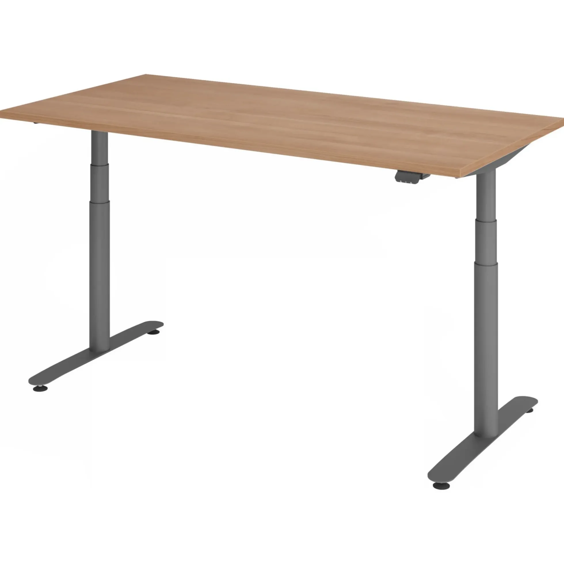 XDLR 16 G | Schreibtisch 160 x 80 elektrisch höhenverstellbar Nussbaum