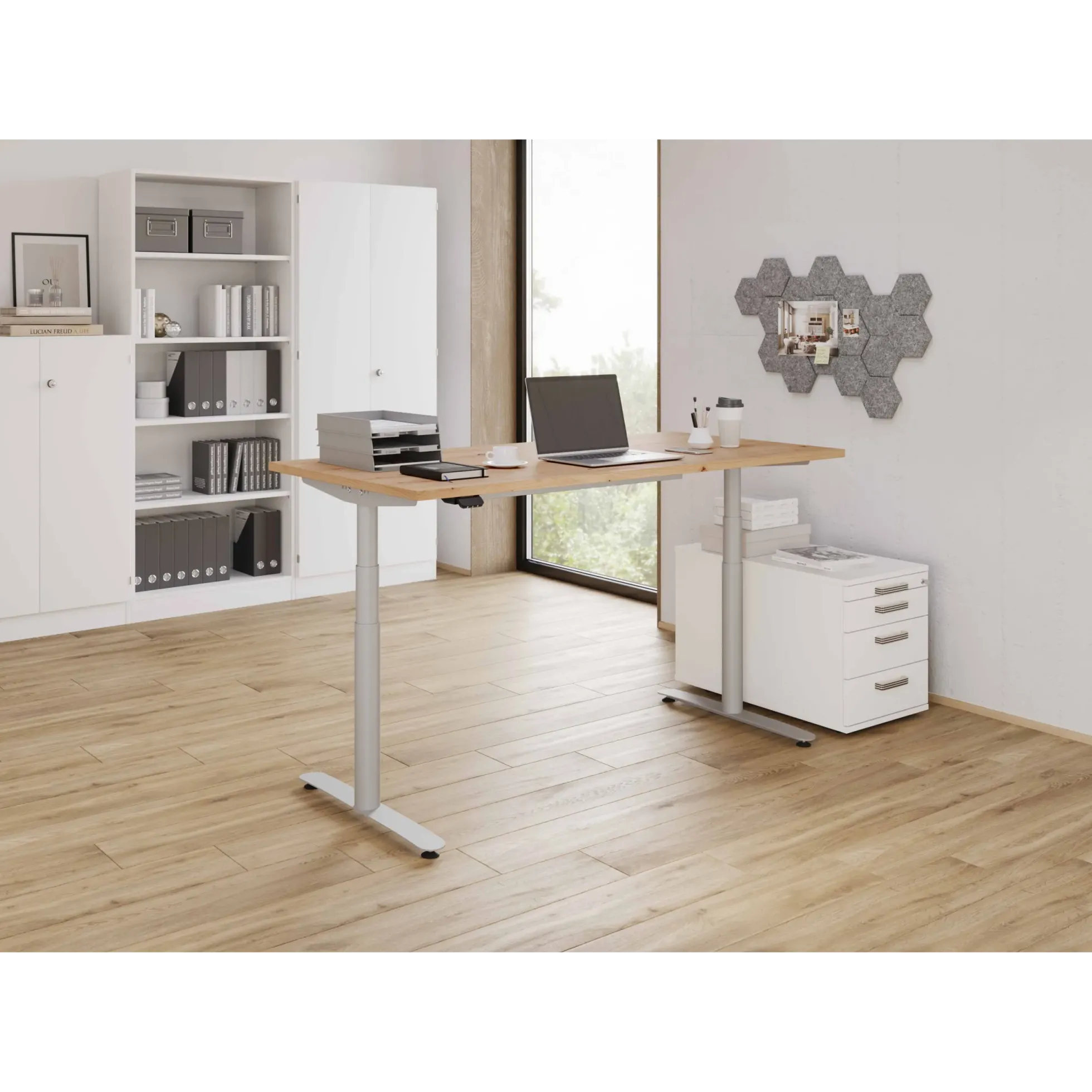 XDLR 12 S | Schreibtisch 120 x 80 elektrisch höhenverstellbar Asteiche