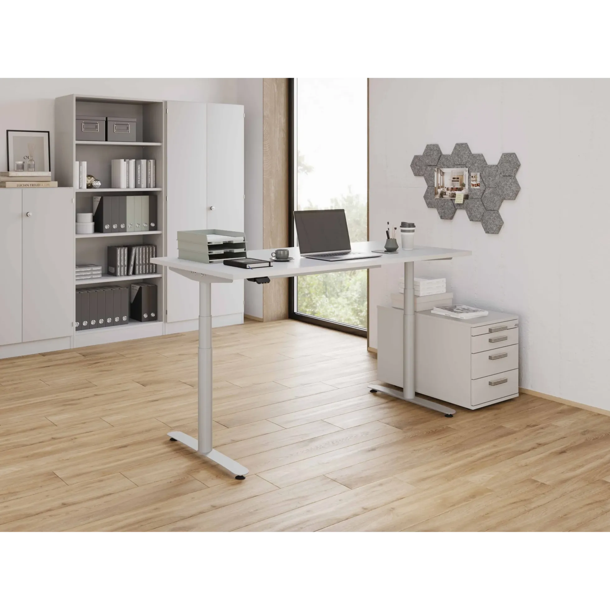 XDLR 12 S | Schreibtisch 120 x 80 elektrisch höhenverstellbar Grau