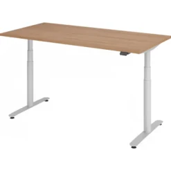 XDLR 16 S | Schreibtisch 160 x 80 elektrisch höhenverstellbar Nussbaum