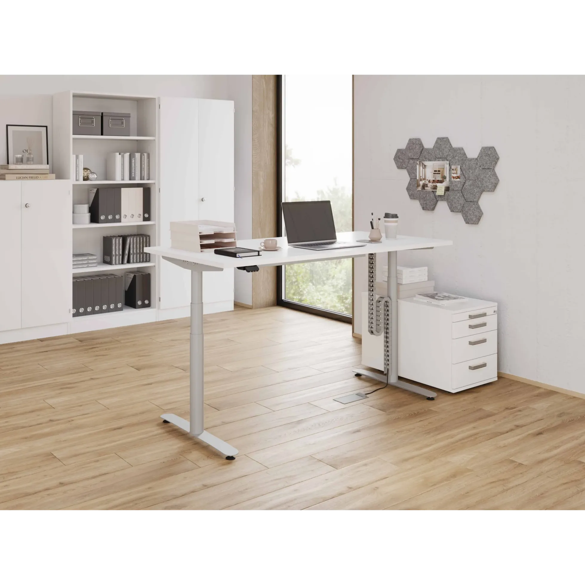 XDLR 16 S | Schreibtisch 160 x 80 elektrisch höhenverstellbar Weiß