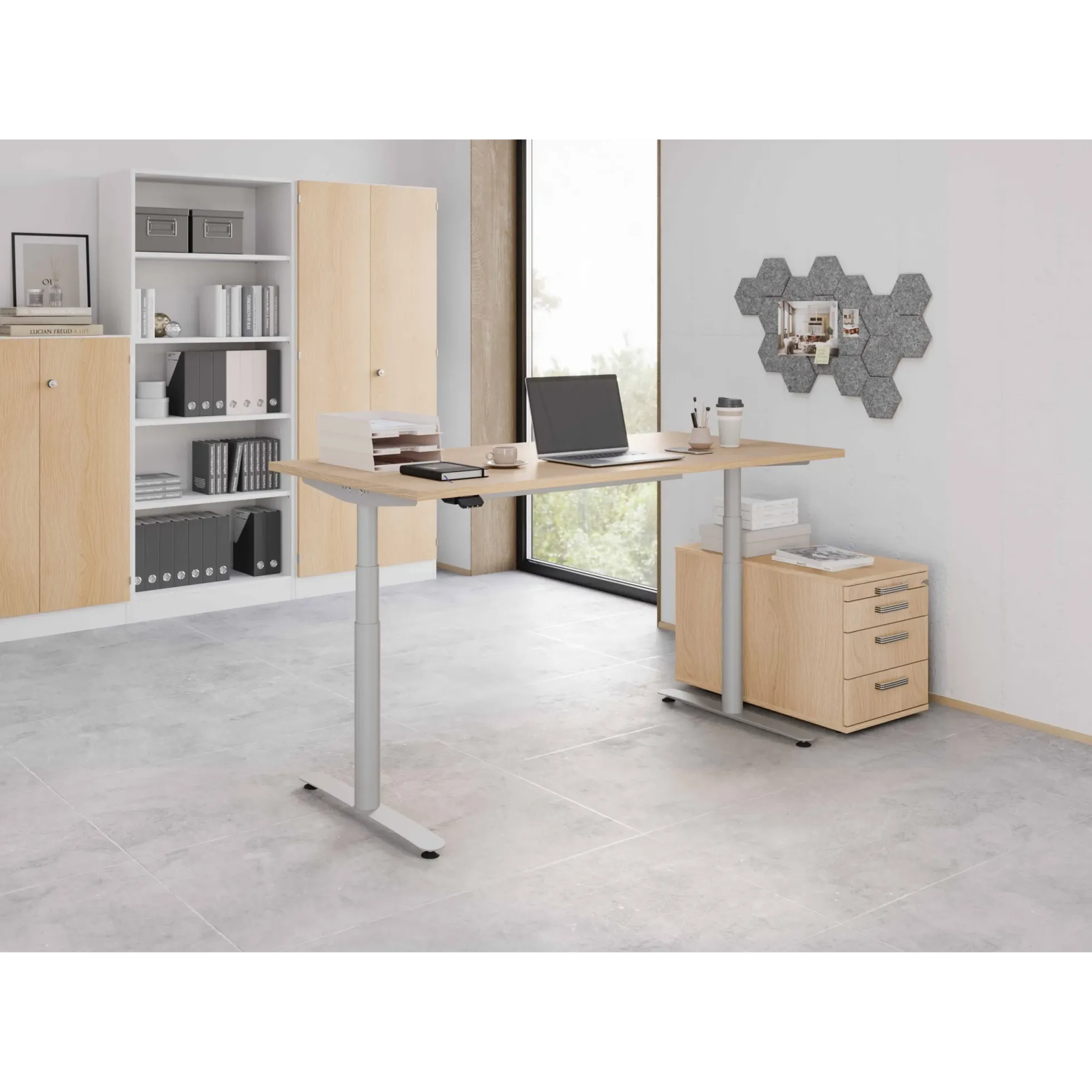 XDLR 19 S | Schreibtisch 180 x 80 elektrisch höhenverstellbar Eiche